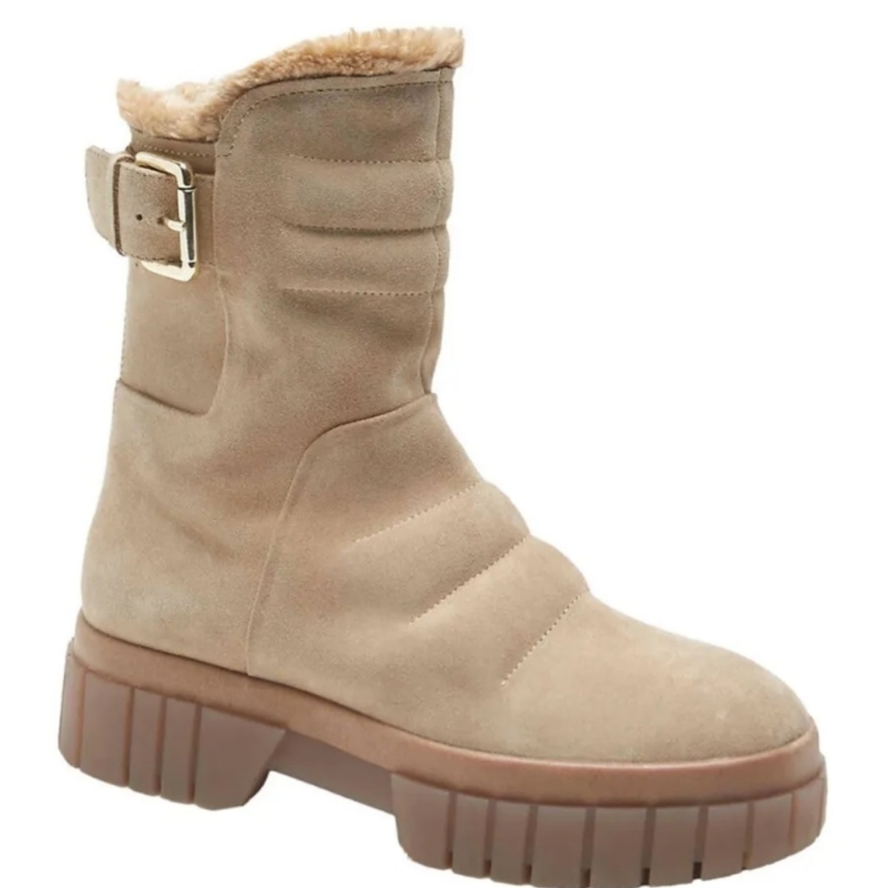 Free People Feble Faux Fur Sand-Suede Boots in Different Sized